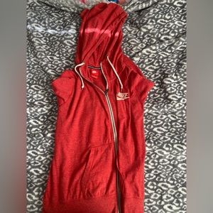 Red Nike Zip Up Hoodie